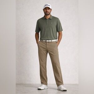 Callaway Opti-Dri Golf Polo Shirt Green Heather Mens Large Performance